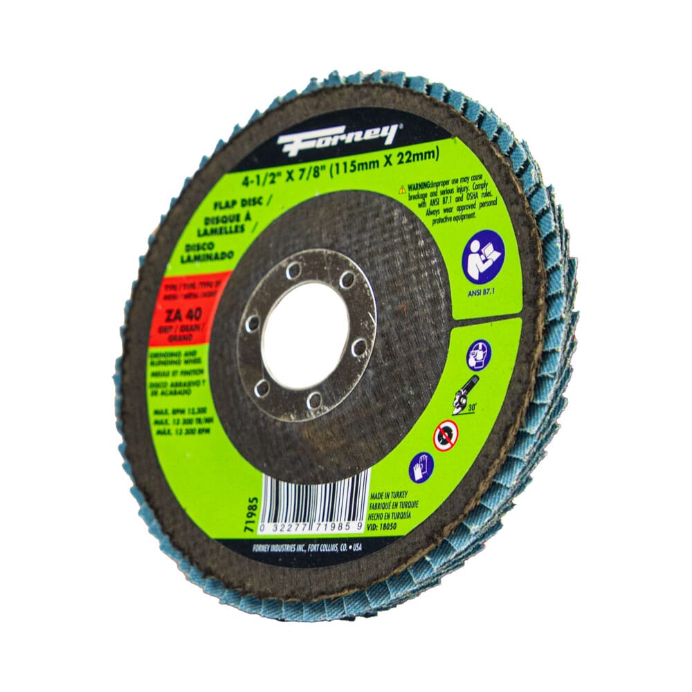Flap Disc, Type 29 (Designed for Grinding and Finishing), 4-1/2 in